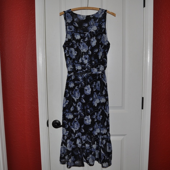 NEW A New Day Blue Floral Print Midi Dress [D2] - Picture 6 of 8